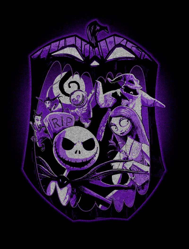 Men's The Nightmare Before Christmas Purple Group Portrait T-Shirt