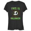 Junior's The Nightmare Before Christmas This Is Halloween Jack Face T-Shirt