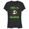 Junior's The Nightmare Before Christmas This Is Halloween Jack Face T-Shirt