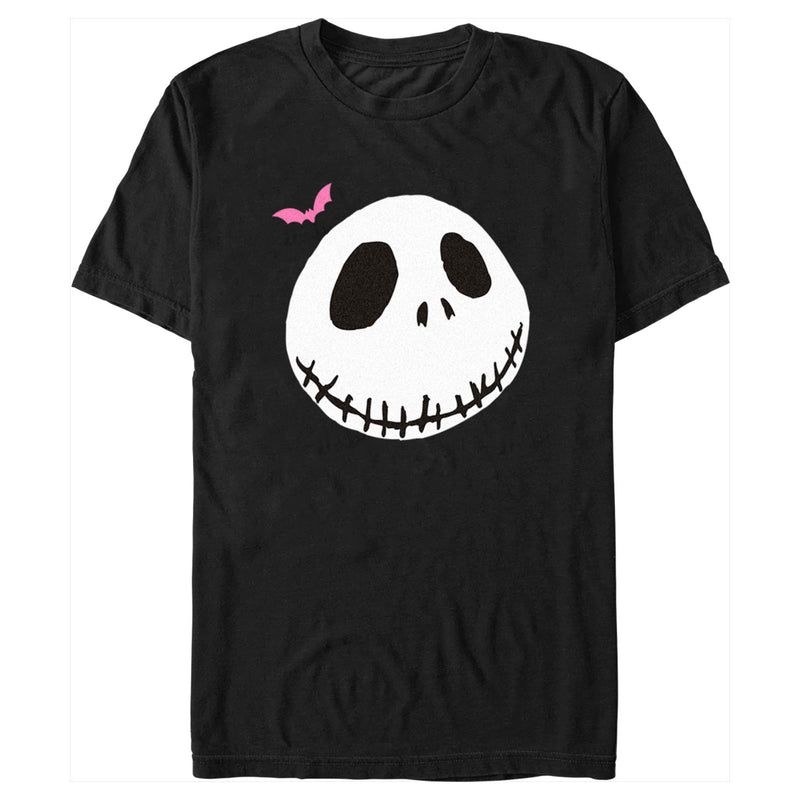 Men's The Nightmare Before Christmas Jack Face Pink Bat T-Shirt