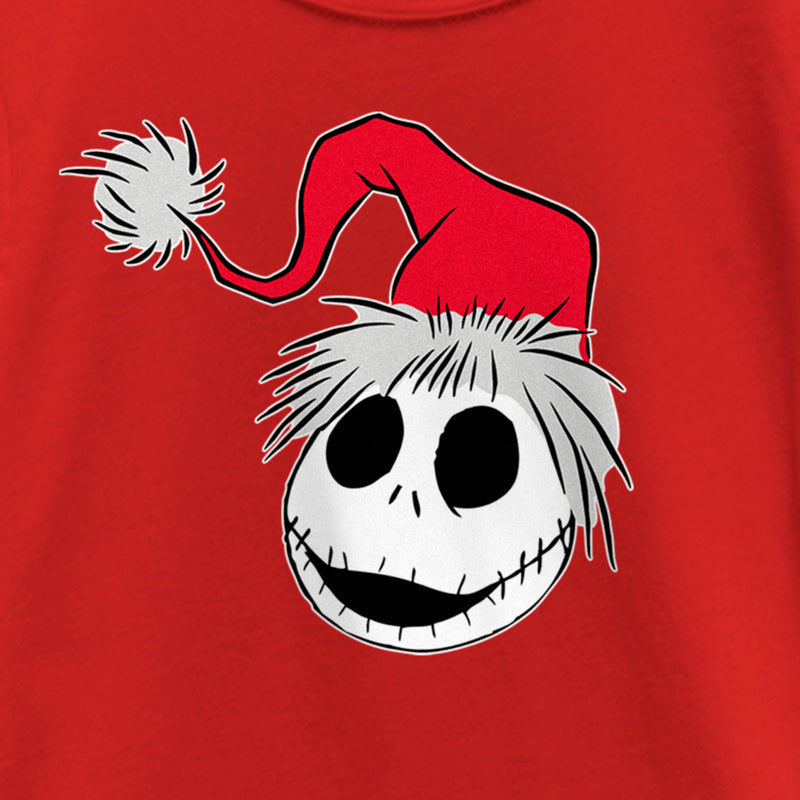 Girl's The Nightmare Before Christmas Jack Santa Hat T-Shirt