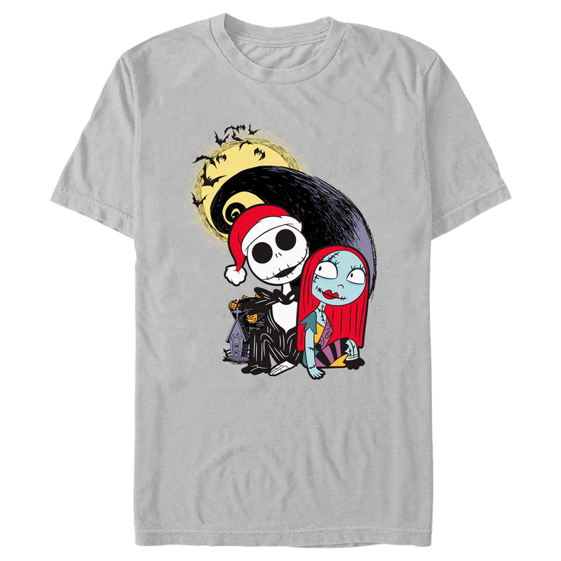 Men's The Nightmare Before Christmas Jack and Sally Christmas Portrait T-Shirt