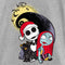 Girl's The Nightmare Before Christmas Jack and Sally Christmas Portrait T-Shirt