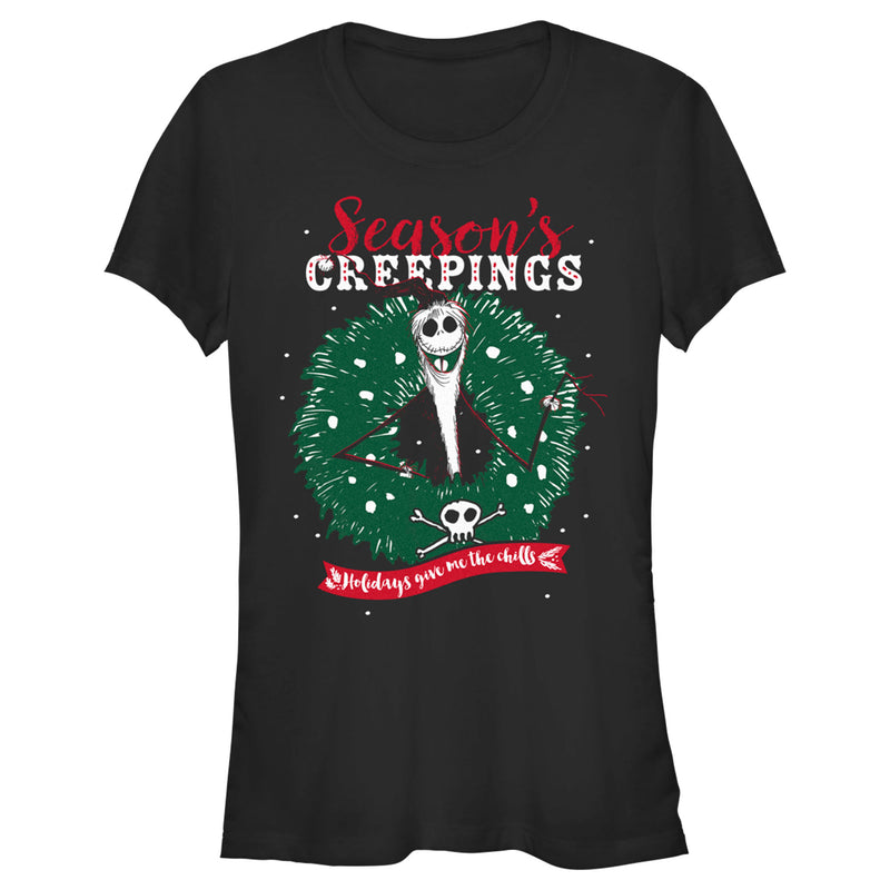 Junior's The Nightmare Before Christmas Jack Season's Creepings T-Shirt