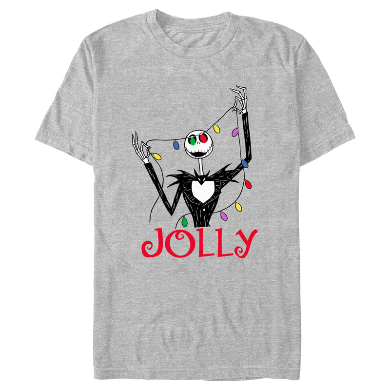 Men's The Nightmare Before Christmas Jack Jolly Christmas Lights T-Shirt