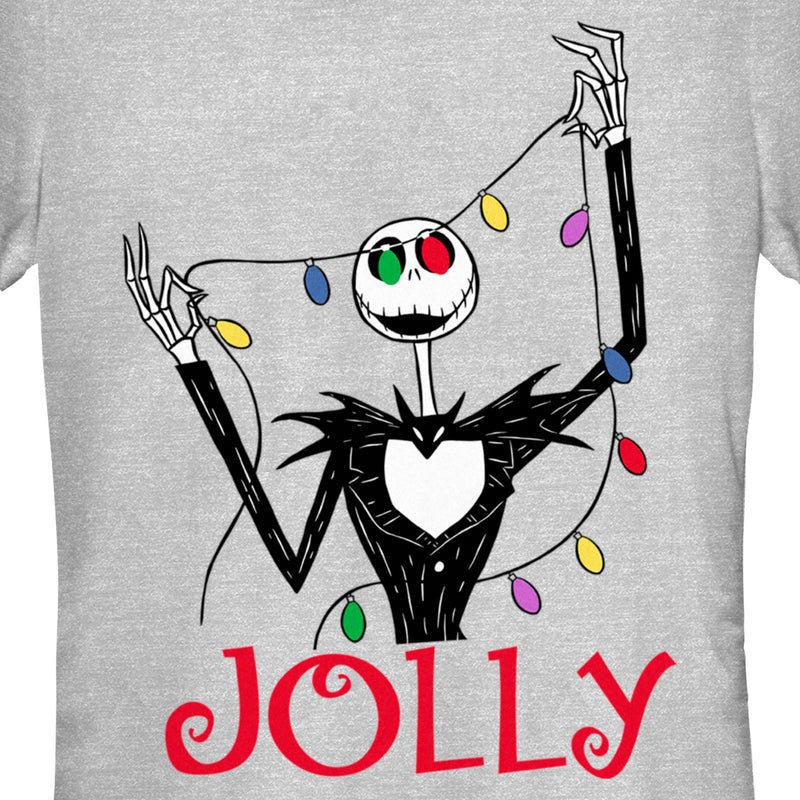 Junior's The Nightmare Before Christmas Jack Jolly Christmas Lights T-Shirt