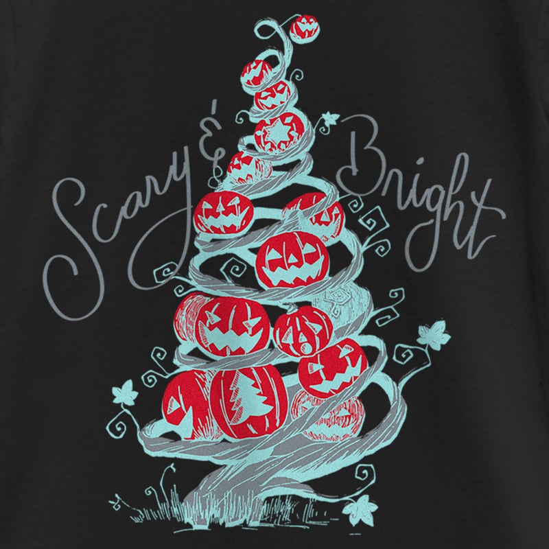 Girl's The Nightmare Before Christmas Scary & Bright Tree T-Shirt