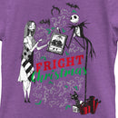 Girl's The Nightmare Before Christmas Fright Christmas Jack and Sally T-Shirt