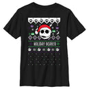 Boy's The Nightmare Before Christmas Holiday Scares Jack Face T-Shirt