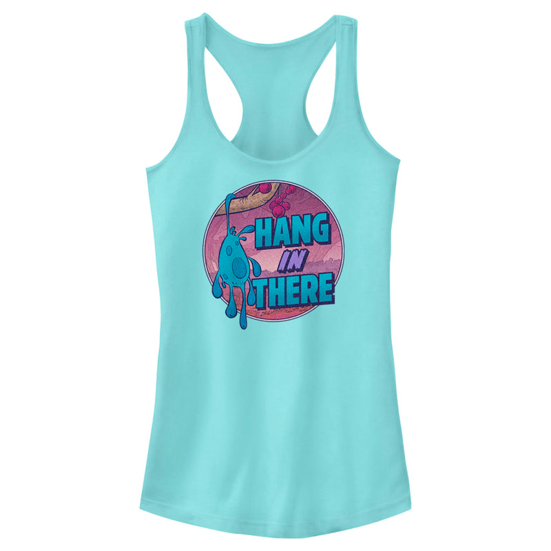 Junior's Strange World Splat Hang in There Racerback Tank Top