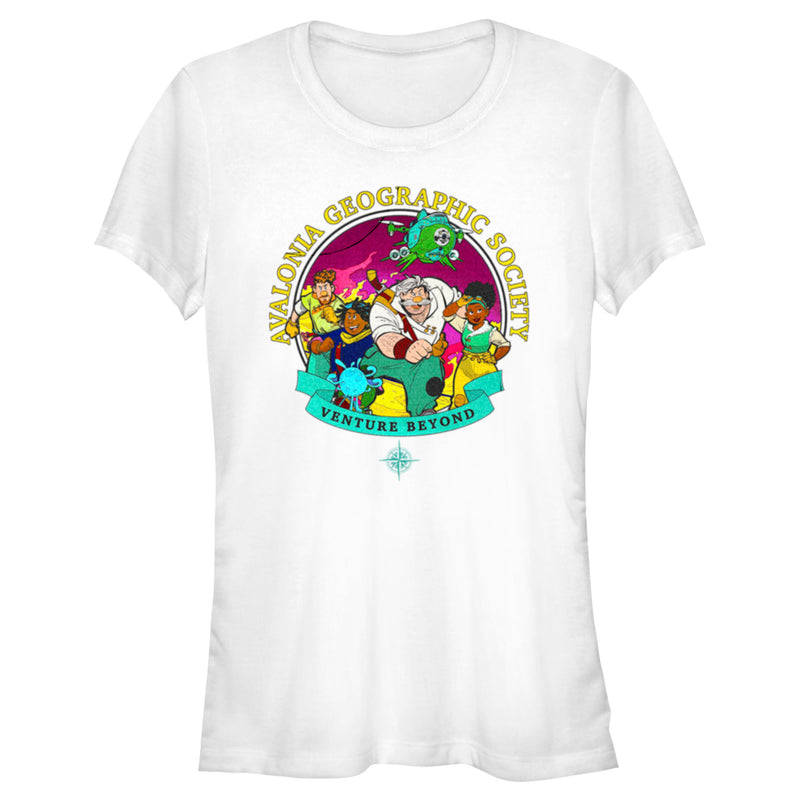 Junior's Strange World Avalonia Geographic Society Venture Beyond Group T-Shirt