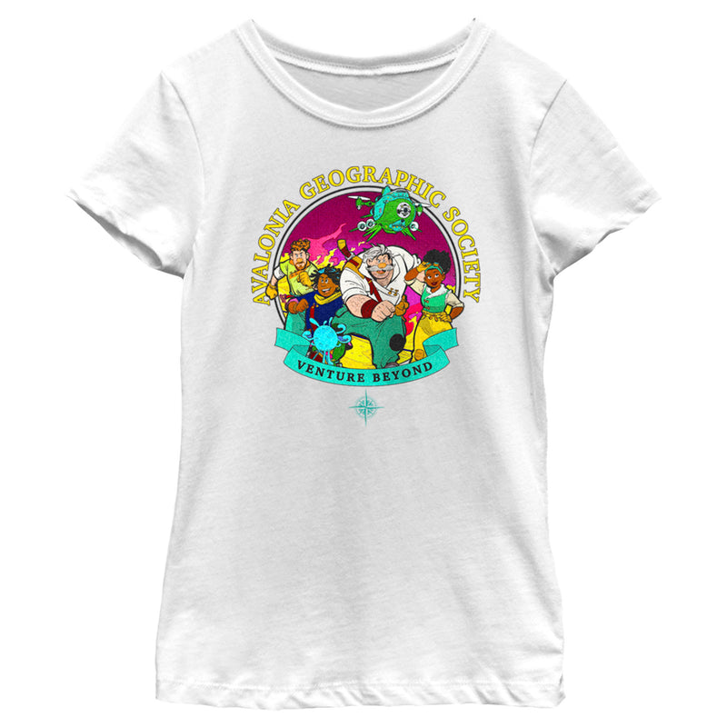 Girl's Strange World Avalonia Geographic Society Venture Beyond Group T-Shirt