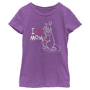 Girl's Winnie the Pooh Kanga and Roo I Love Mom T-Shirt