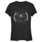 Junior's Pirates of the Caribbean: Curse of the Black Pearl Black and White Rope Skull Logo T-Shirt
