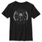 Boy's Pirates of the Caribbean: Curse of the Black Pearl Black and White Rope Skull Logo T-Shirt