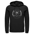 Men's Pirates of the Caribbean: Curse of the Black Pearl Black and White Rope Skull Logo Pull Over Hoodie