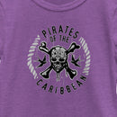 Girl's Pirates of the Caribbean: Curse of the Black Pearl Black and White Rope Skull Logo T-Shirt