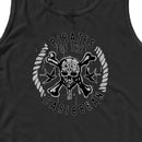 Men's Pirates of the Caribbean: Curse of the Black Pearl Black and White Rope Skull Logo Tank Top