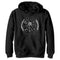 Boy's Pirates of the Caribbean: Curse of the Black Pearl Black and White Rope Skull Logo Pull Over Hoodie