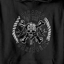 Boy's Pirates of the Caribbean: Curse of the Black Pearl Black and White Rope Skull Logo Pull Over Hoodie