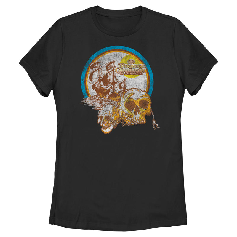 Women's Pirates of the Caribbean: On Stranger Tides Distressed Skull Logo T-Shirt