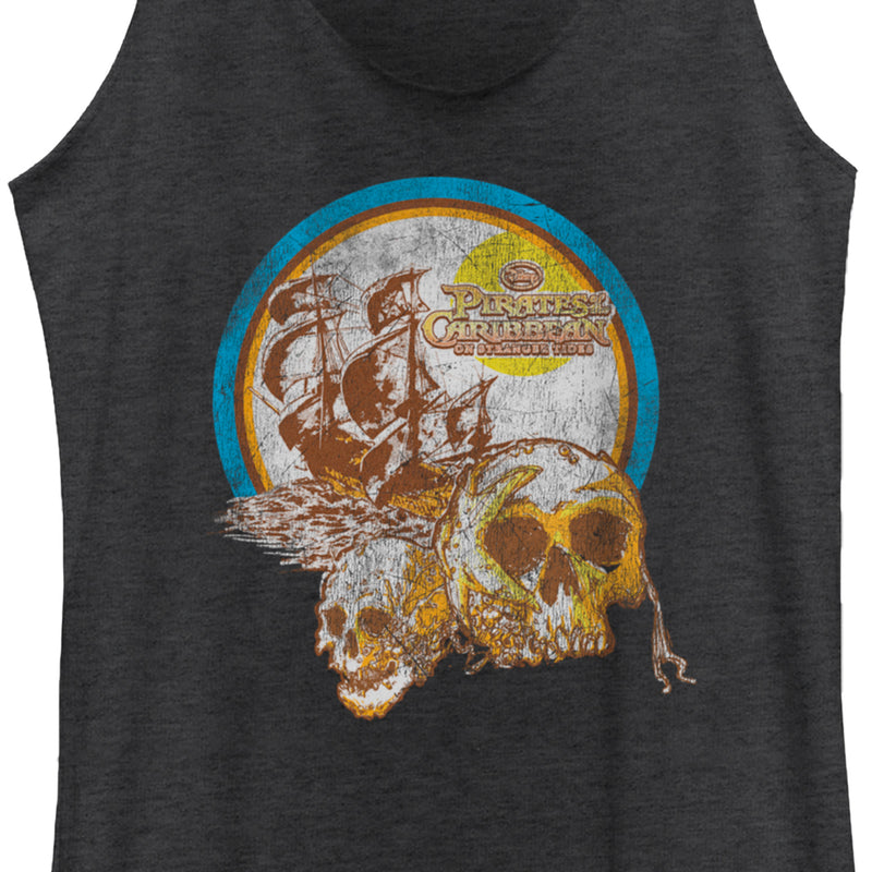 Women's Pirates of the Caribbean: On Stranger Tides Distressed Skull Logo Racerback Tank Top