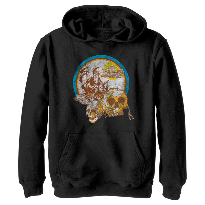 Boy's Pirates of the Caribbean: On Stranger Tides Distressed Skull Logo Pull Over Hoodie