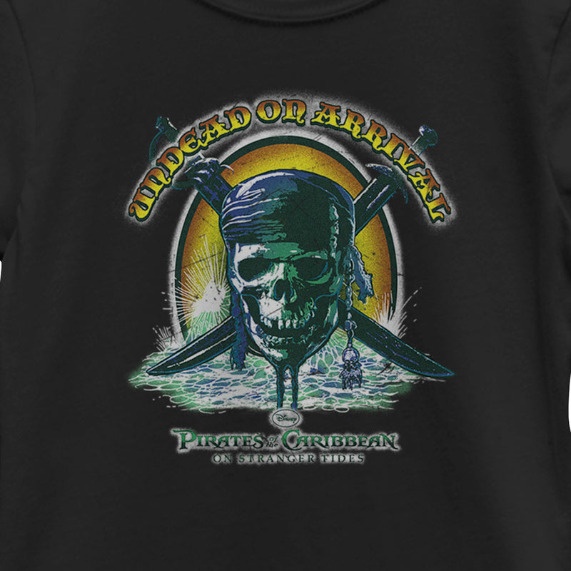 Girl's Pirates of the Caribbean: On Stranger Tides Undead on Arrival Skull Logo T-Shirt