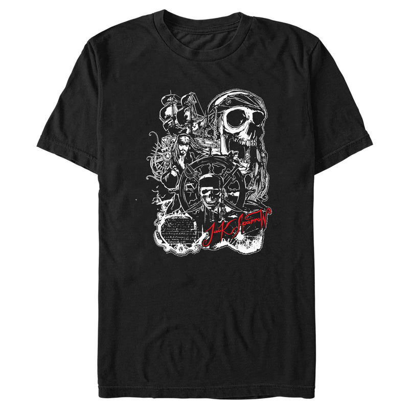 Men's Pirates of the Caribbean: Curse of the Black Pearl Jack Sparrow Icons T-Shirt