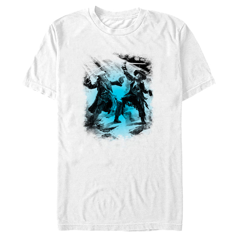 Men's Pirates of the Caribbean: Curse of the Black Pearl Jack Sparrow and Hector Barbossa Duel T-Shirt