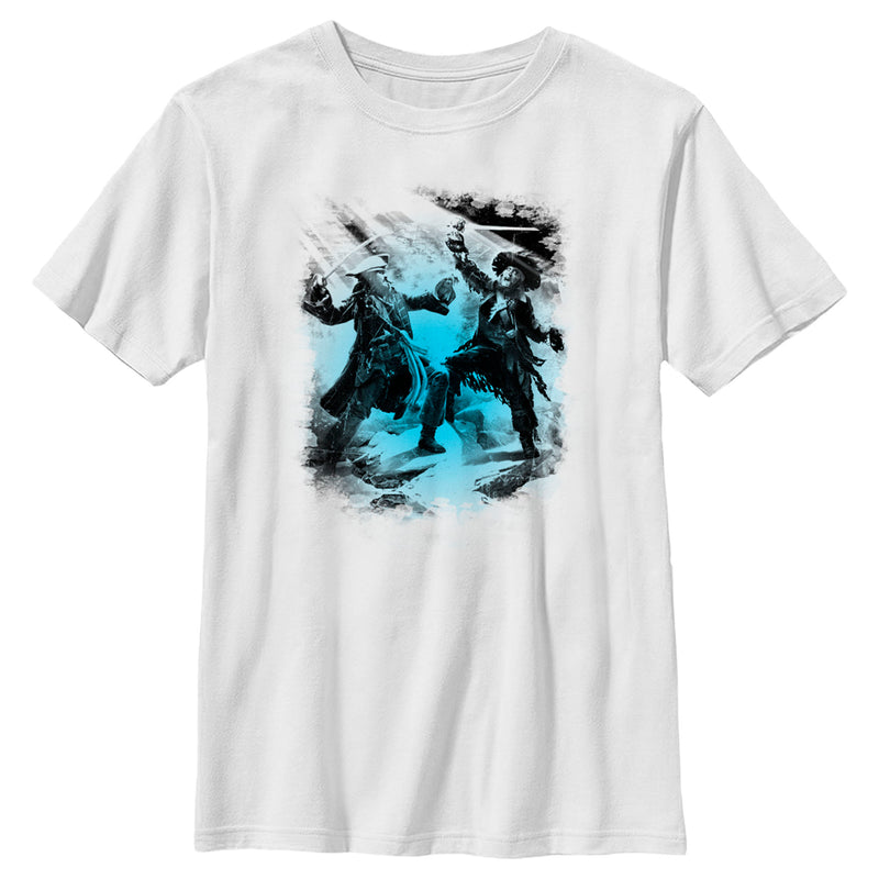 Boy's Pirates of the Caribbean: Curse of the Black Pearl Jack Sparrow and Hector Barbossa Duel T-Shirt