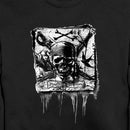 Men's Pirates of the Caribbean: Curse of the Black Pearl Black and White Skull Logo Sweatshirt