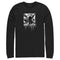 Men's Pirates of the Caribbean: Curse of the Black Pearl Black and White Skull Logo Long Sleeve Shirt