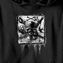 Boy's Pirates of the Caribbean: Curse of the Black Pearl Black and White Skull Logo Pull Over Hoodie