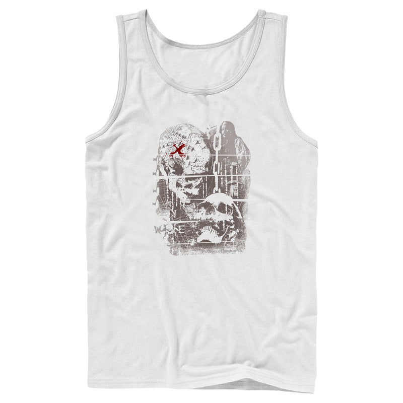 Men's Pirates of the Caribbean: Curse of the Black Pearl Jack Sparrow Distressed Skull Poster Tank Top