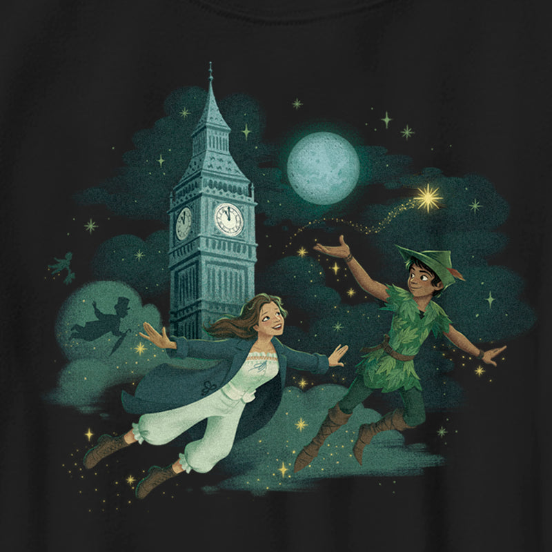 Boy's Peter Pan & Wendy Animated Flying Scene T-Shirt