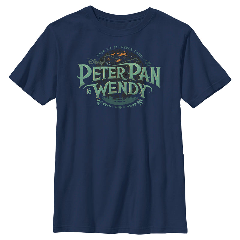 Boy's Peter Pan & Wendy Take Me to Never Land Logo T-Shirt