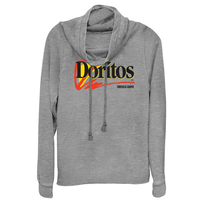 Junior's Doritos 90s Logo Cowl Neck Sweatshirt