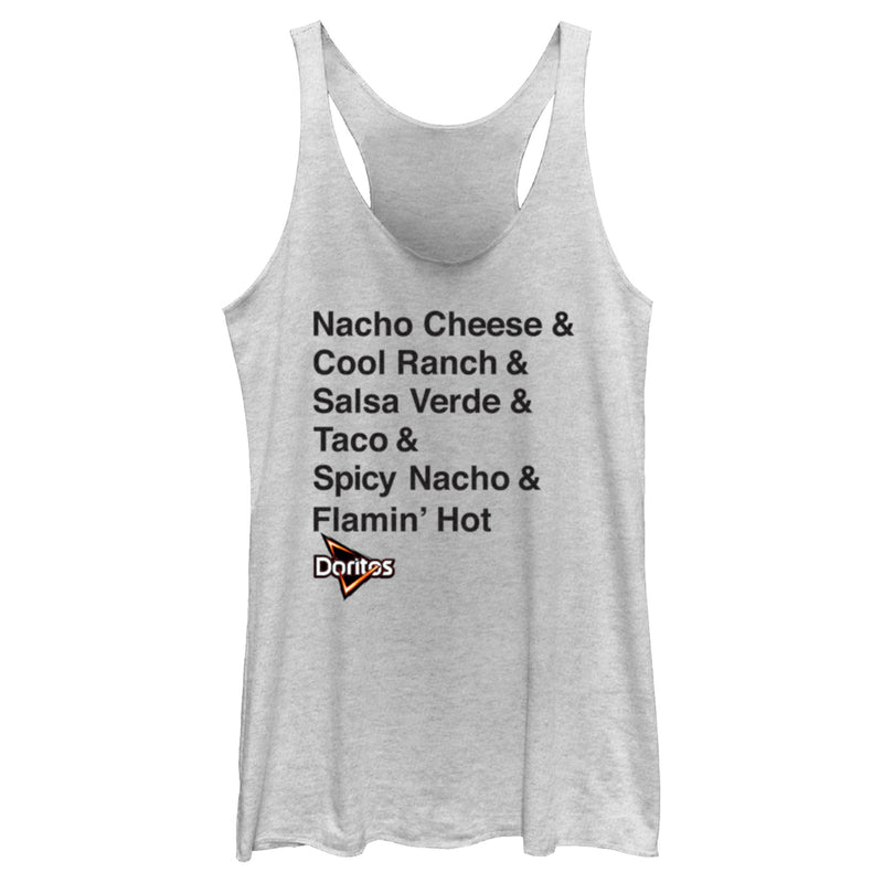 Women's Doritos Flavors Stack Racerback Tank Top