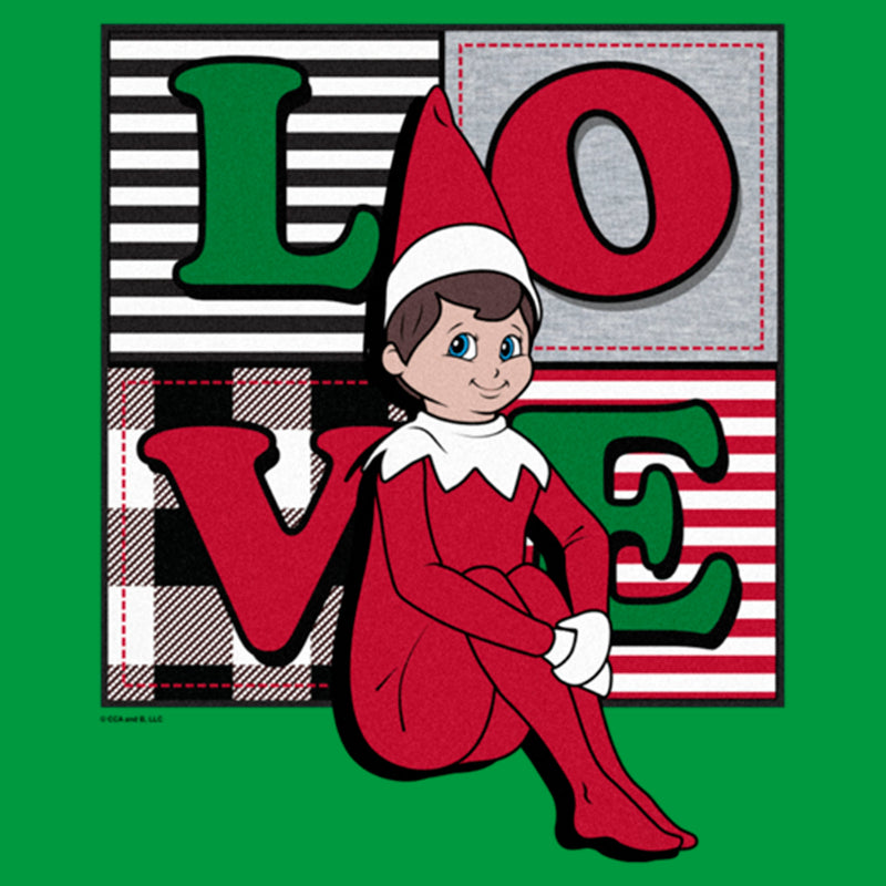 Junior's The Elf on the Shelf Plaid Love T-Shirt