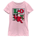 Girl's The Elf on the Shelf Plaid Love T-Shirt