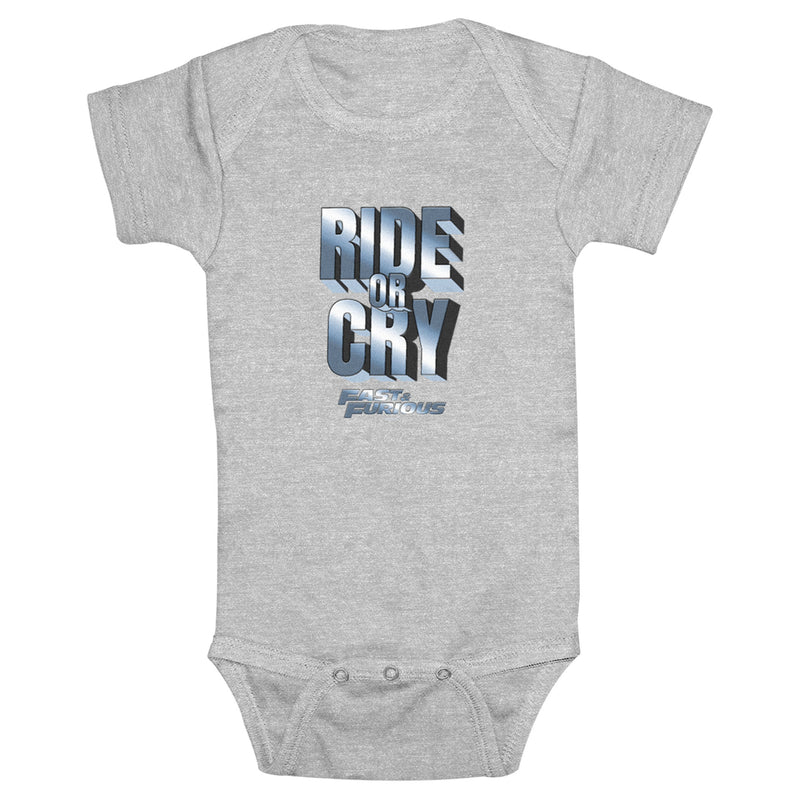 Infant's Fast & Furious Ride or Cry Onesie