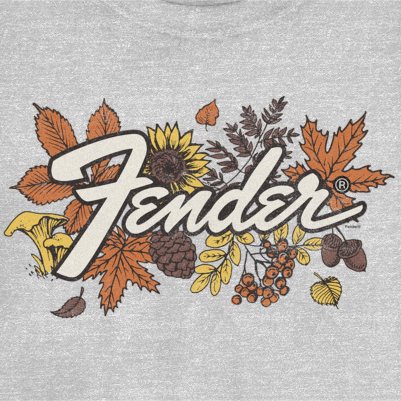 Junior's Fender Fall Leaves Logo T-Shirt