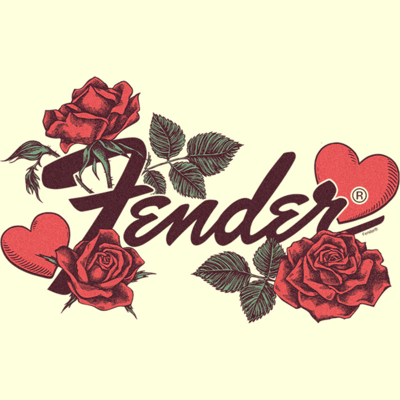 Men's Fender Valentine Hearts and Roses T-Shirt