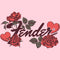 Junior's Fender Valentine Hearts and Roses T-Shirt