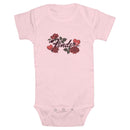 Infant's Fender Valentine Hearts and Roses Logo Onesie