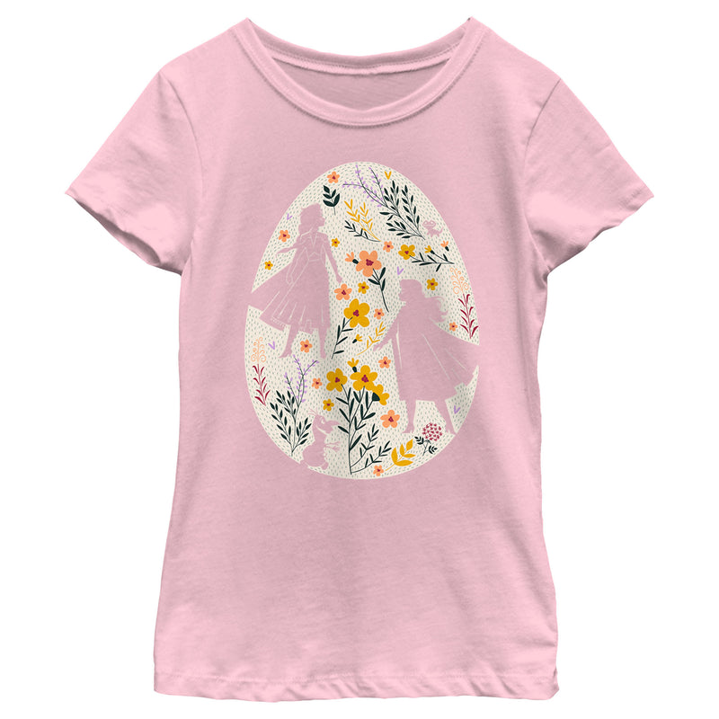 Girl's Frozen Easter Egg Silhouettes T-Shirt