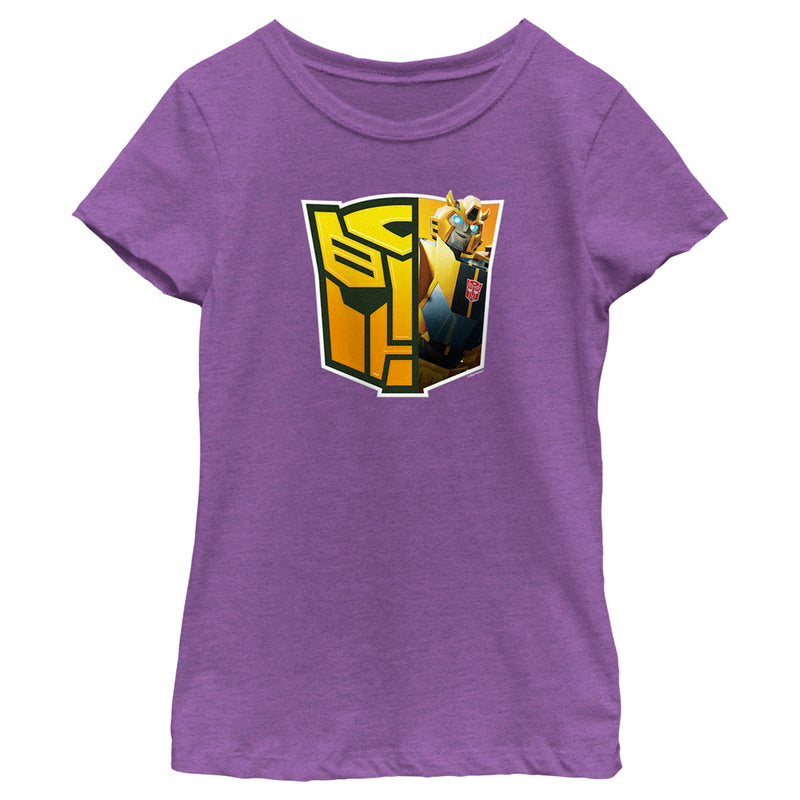 Girl's Transformers: EarthSpark Bumblebee Autobots Logo T-Shirt