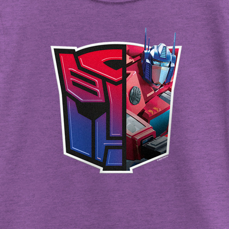 Girl's Transformers: EarthSpark Optimus Prime Autobots Logo T-Shirt