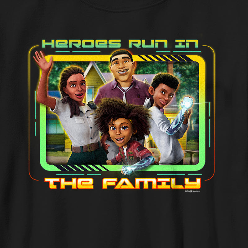 Boy's Transformers: EarthSpark Heroes Run In The Family T-Shirt